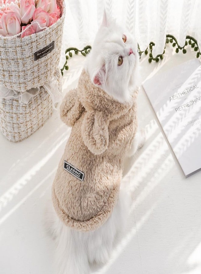 Selena Cat Bunny Ears Costume Cute Dog Kitten Hoodies Sweater Rabbit Ears Puppy Pet Apparel (Small,Beige) - Image 2